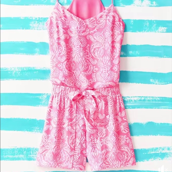 Lilly Pulitzer Myles Tie Front Short Havana Pink - Picture 8 of 16